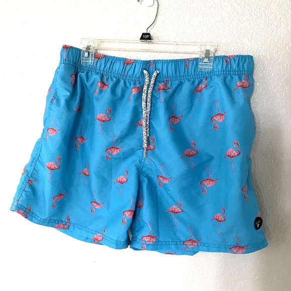 Molokai Other - Men's Molokai Surf Co Flamingo Print Swim Shorts Size XL